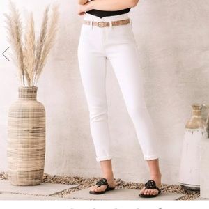 White high rise skinny Jean by Kan Can
